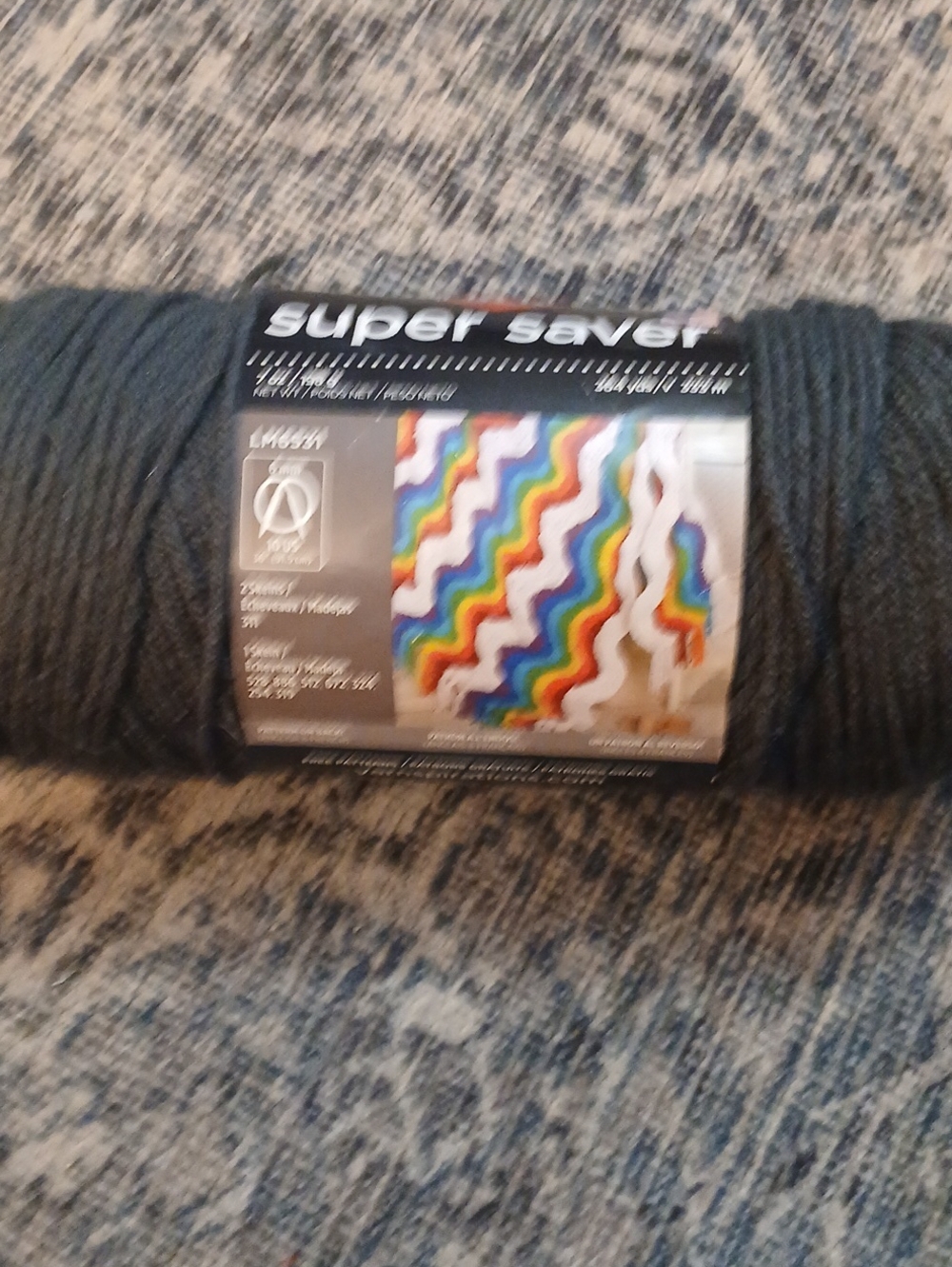 Red Heart Super Saver Yarn in Charcoal